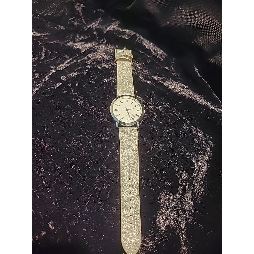 New Avon Wrist Watch Womens Sparkle Band Double Keeper Jewelry Costume